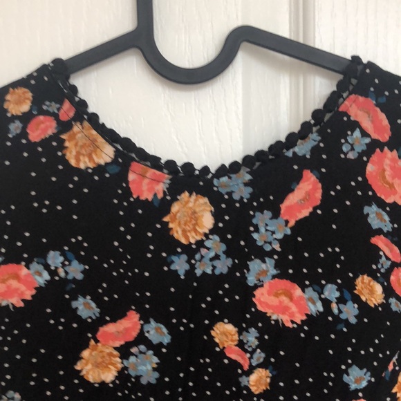 Black and floral dress with LOTS of detail! - Picture 5 of 6